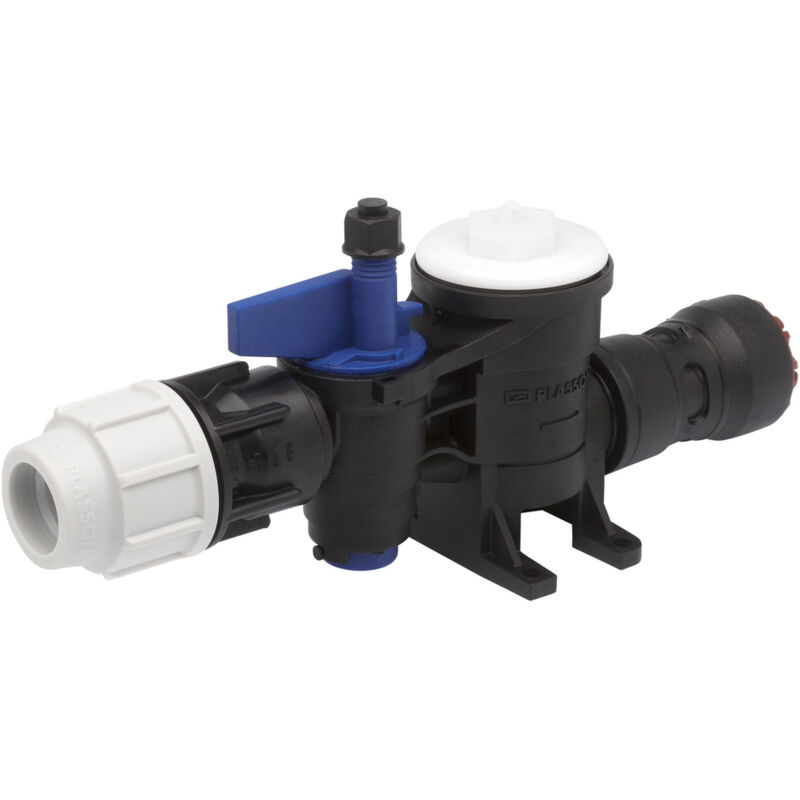 Plasson Meter Connection Point: 25mm MDPE to 22mm Copper Pushfit