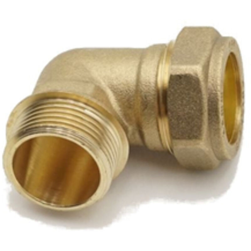 Prima Classic Brass Compression Elbow 22mm x 3/4 Male