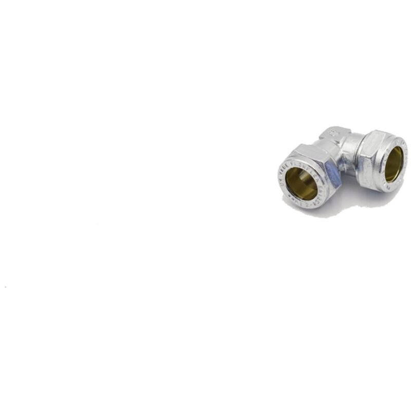 PrimaPlus Chrome Compression Elbow 15mm - Pack of 10 Brass Fittings