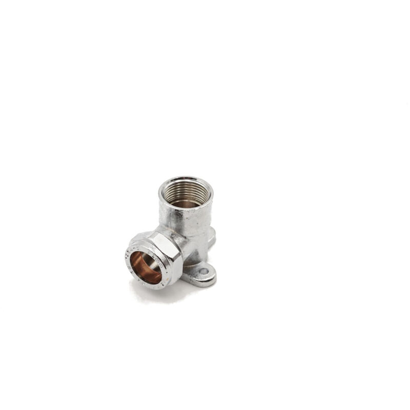 PrimaPlus Chrome Wallplate Elbow 22mm x 3/4" Fi Fitting