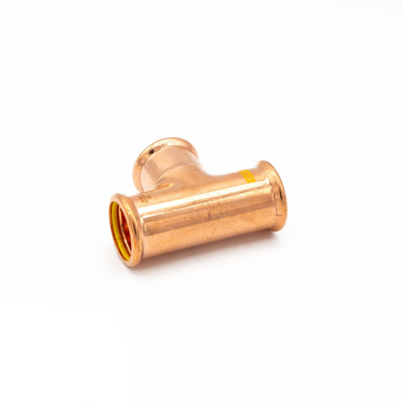 PrimaPress 35mm Copper Equal Tee - Gas & Water Press Fitting
