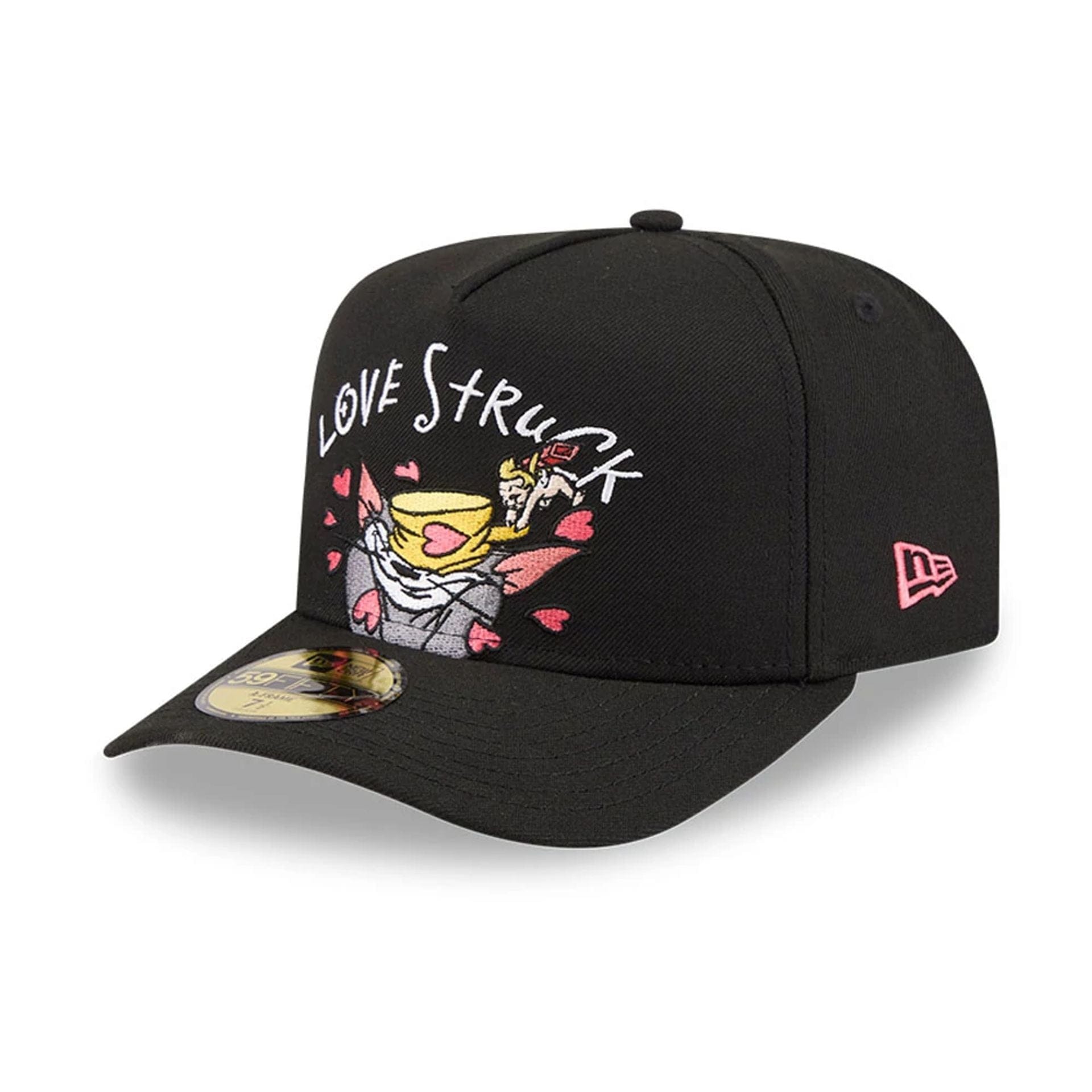 Tom & Jerry Love Struck Black 59FIFTY A-Frame Fitted Cap New Era Cap adult unisex