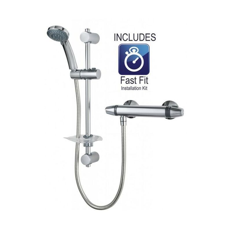 Triton - unexthbm Club Handle Unichrome exe Bar Mixer Shower + Fast Fit Kit