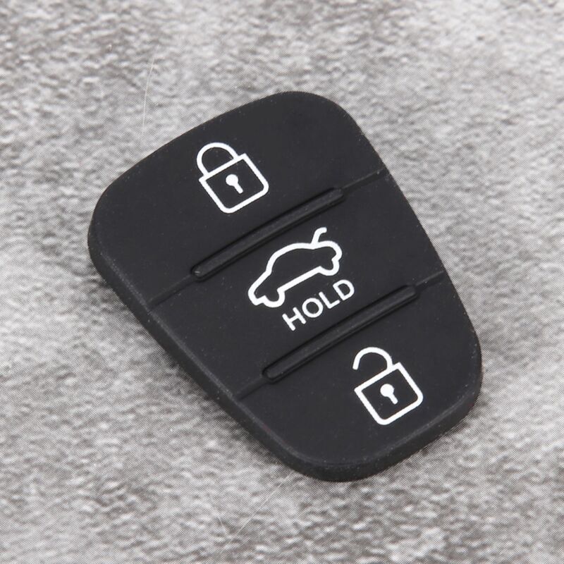 replacement rubber 3-button remote key fobs for Hyundai Fit for Kia (with letter)
