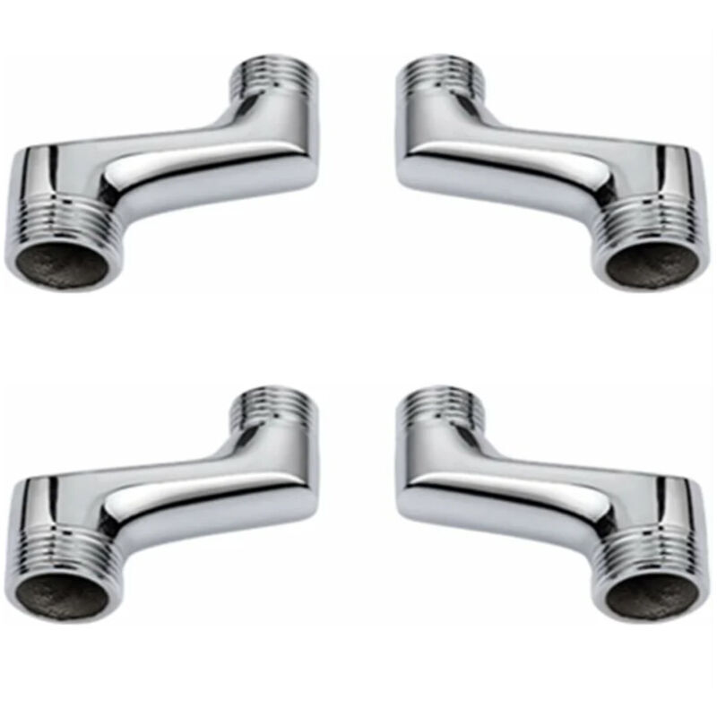 4-pack Counter Elbow Shower Fitting, Brass Elbow Reducer Fitting, Adjustable Swivel Arm, Counter Elbow Wall Fitting, 1/2" and 3/4" Offset Fitting,