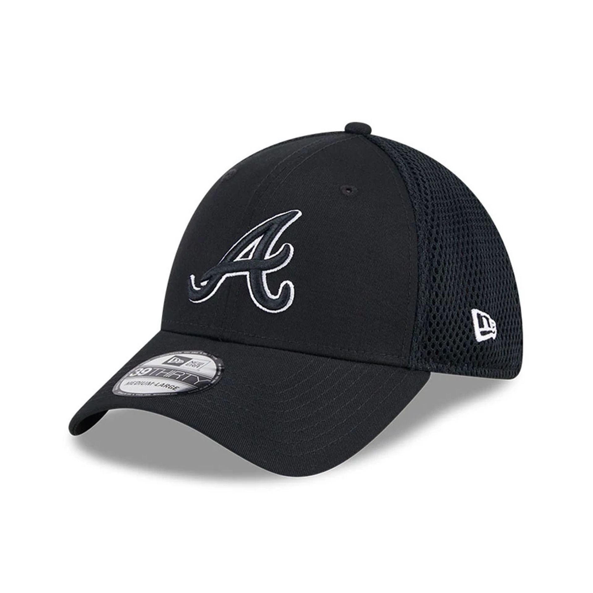 Atlanta Braves MLB Evergreen Neo Black 39THIRTY Stretch Fit Cap New Era Cap adult unisex