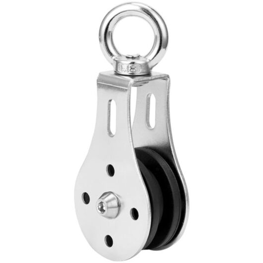 Block roller, 360° rotating pulley, stainless steel block roller, load 300 kg, fitness accessories