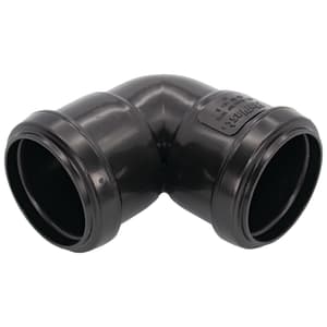FloPlast WP11B Black Push-Fit Waste 90° Bend - 40mm