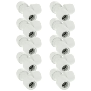 Hep2O HD10/22W Push Fit Equal Tee - 22mm - Pack of 10