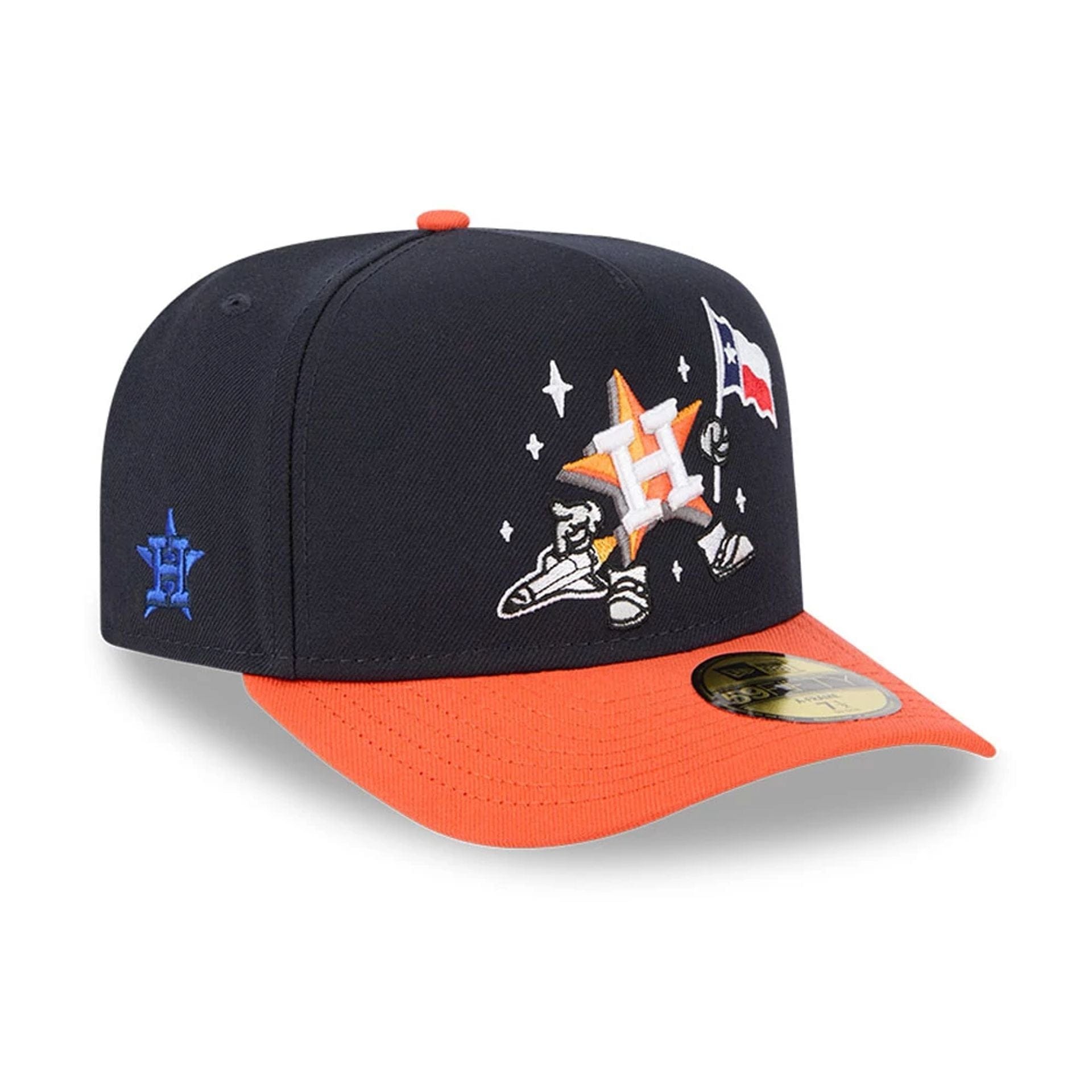 Houston Astros MLB Cartoon Navy 59FIFTY A-Frame Fitted Cap New Era Cap adult unisex