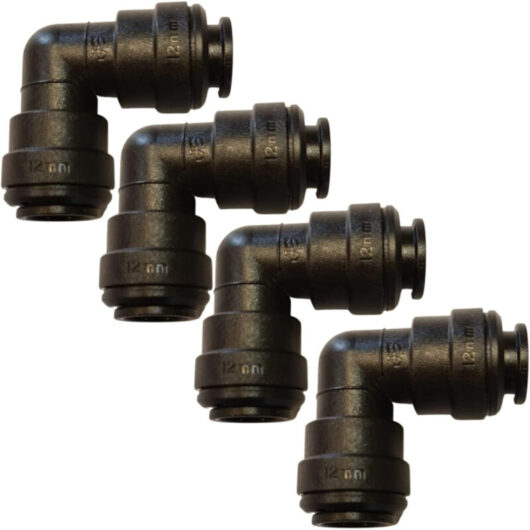 John Guest 12mm Elbow Connector - Pack of 4 - Quick-Fit Fittings
