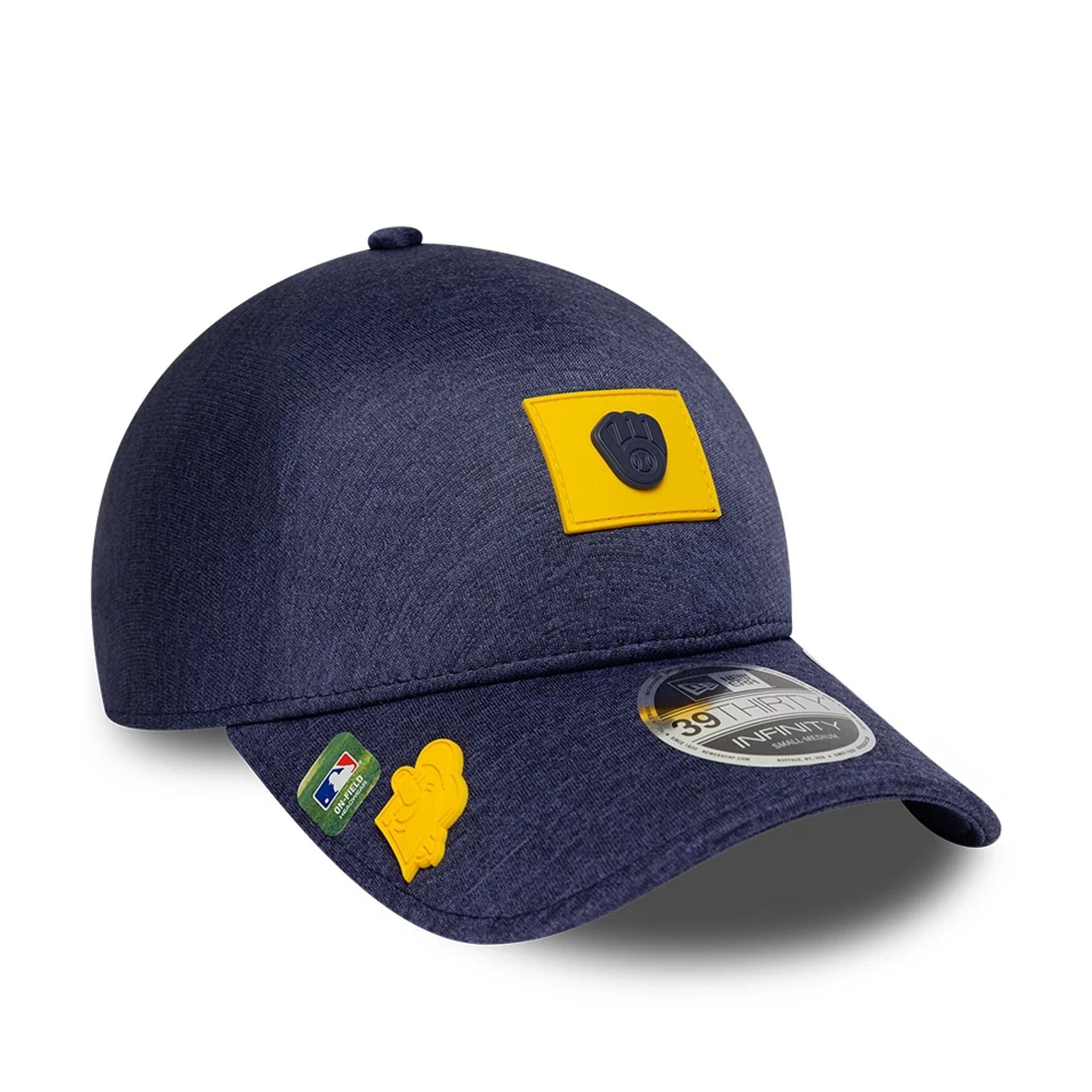 Milwaukee Brewers MLB Clubhouse Navy 39THIRTY Infinity Stretch Fit Cap New Era Cap adult unisex