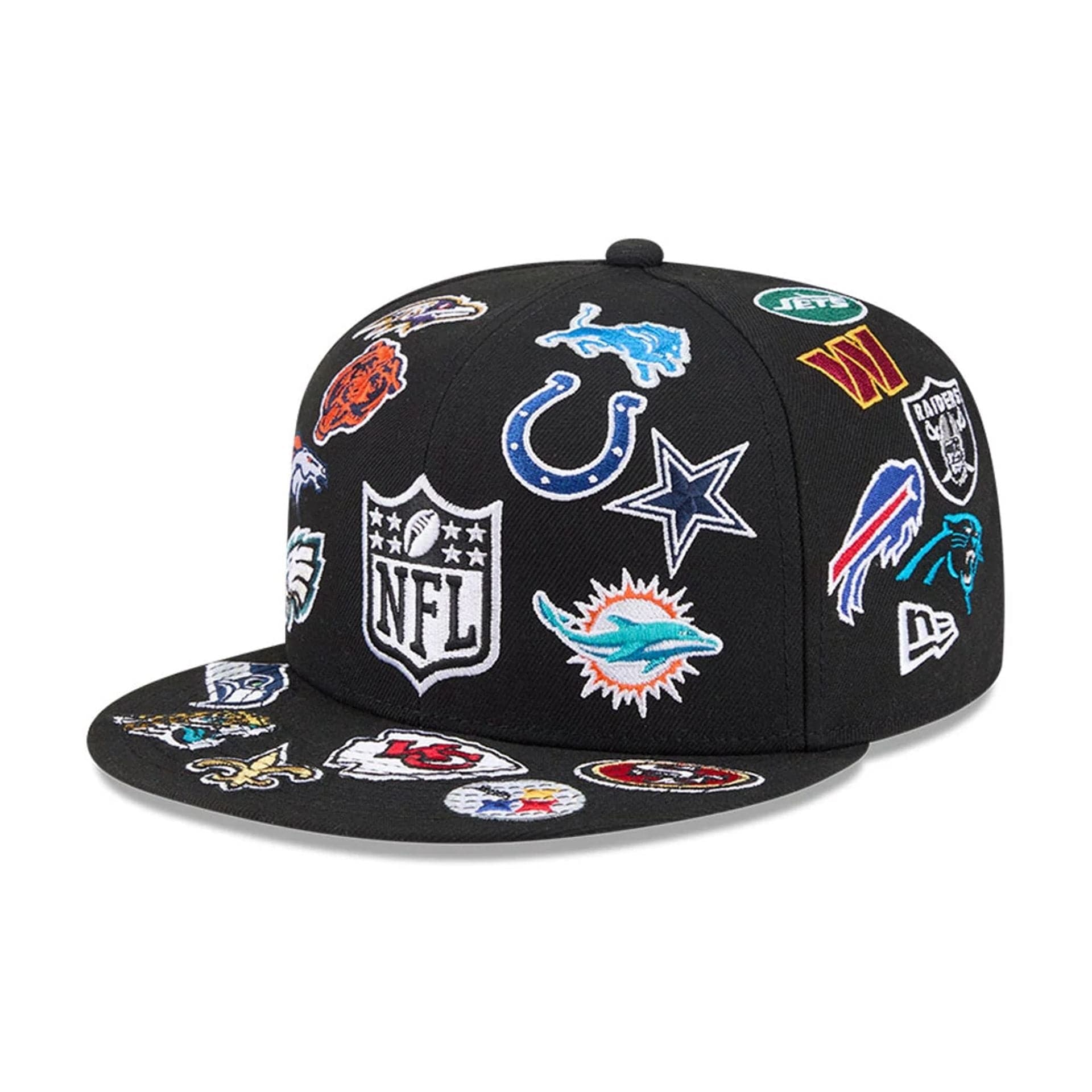 NFL All Over Black 59FIFTY Fitted Cap New Era Cap adult unisex