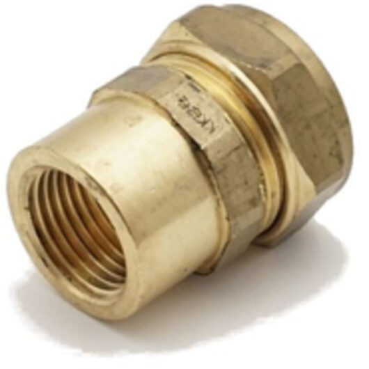 Premium Brass Compression Adaptor 22mm x 1/2" - Pack of 10