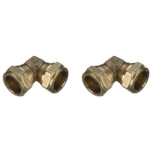Primaflow Brass Compression Elbow 15mm - Pack of 2