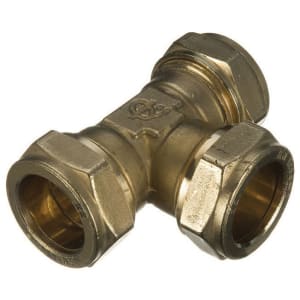 Primaflow Brass Compression Equal Tee - 22mm