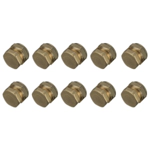 Primaflow Brass Compression Stop End Cap 15mm - Pack of 10