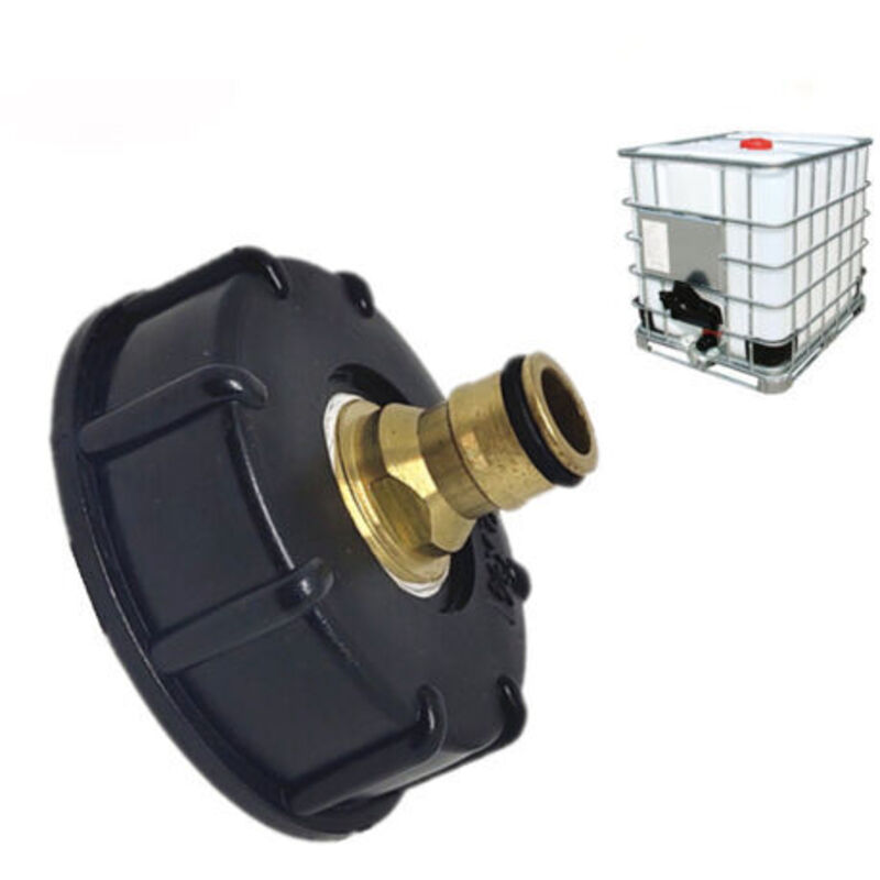 S60X6 Water Tank Fitting - Garden Watering Nozzle (flat ring - 6-point brass nipple)