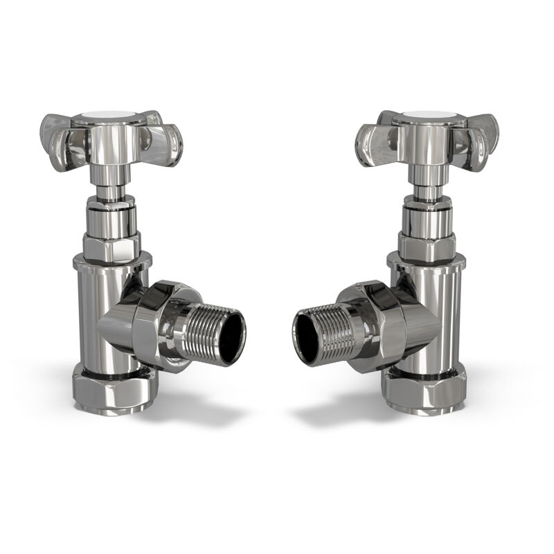 Signature Traditional Chrome Radiator Valve Angled 8mm