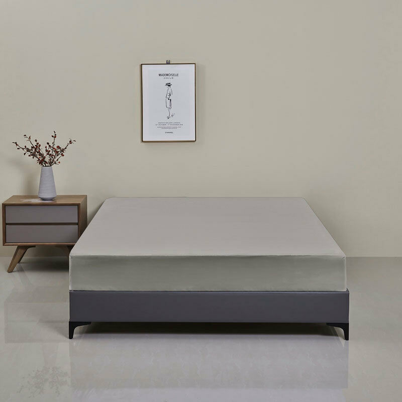 Sweevt - Horizontal Knit Fitted Sheet, 180cm x 200cm x 30cm - Gray
