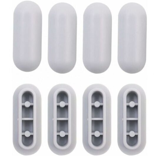 8-piece universal toilet seat buffer set, universal shock absorber, toilet seat buffer set, replacement for plastic toilet bumpers