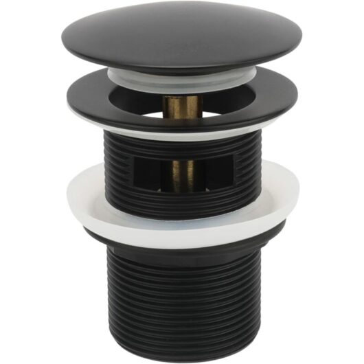 Brass Freestanding Bathtub Drain Plug, Pop-up Bathtub Drain for Freestanding Bathtubs, Fits Most Freestanding Bathtubs (Matte Black)