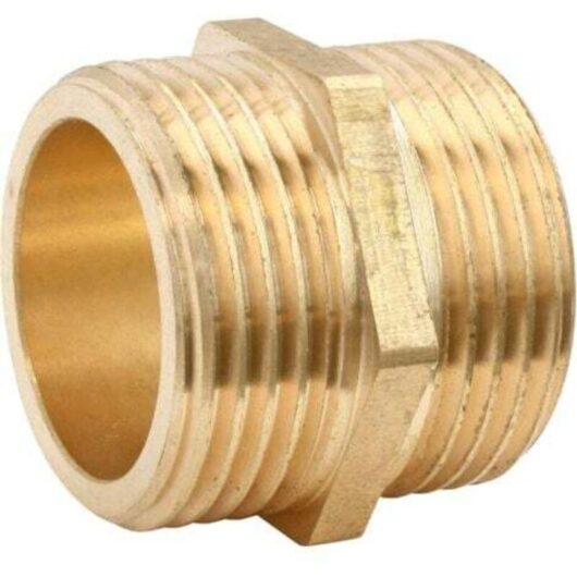 Brass nipple - double external thread 26/34