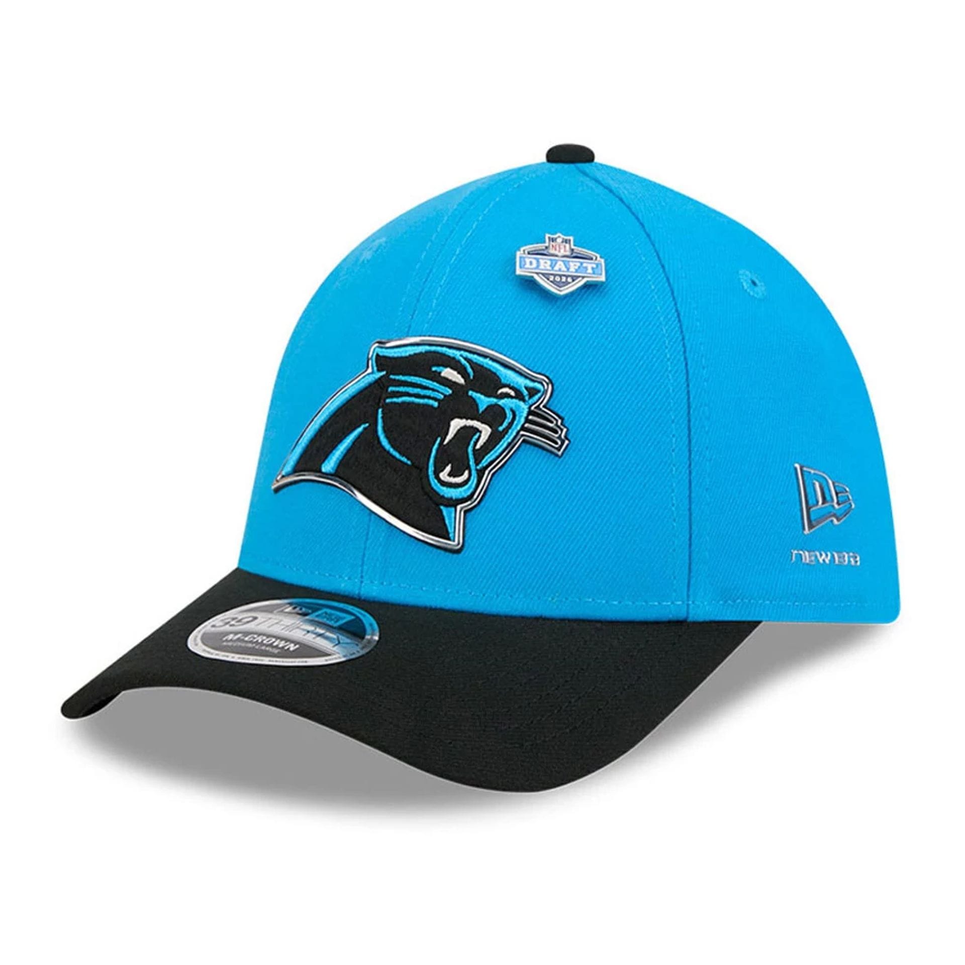Carolina Panthers NFL Draft 2026 Blue 39THIRTY M-Crown Stretch Fit Cap New Era Cap adult unisex