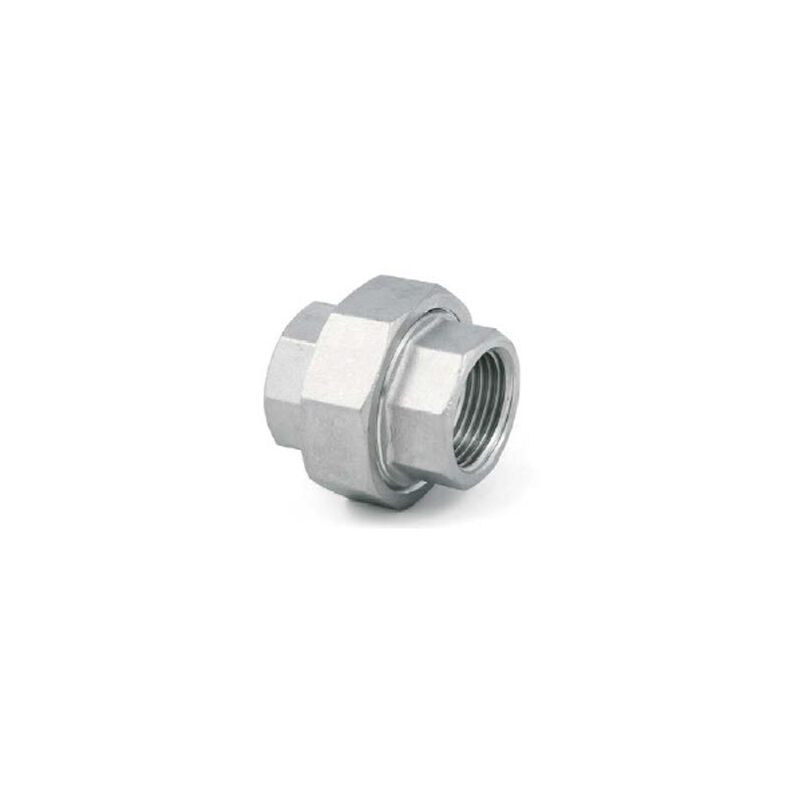 Conical Union 2 inch BSP Female - Female A4 (T316) marine Grade Stainless Steel - Parallel Threads (BSPP / G Thread)