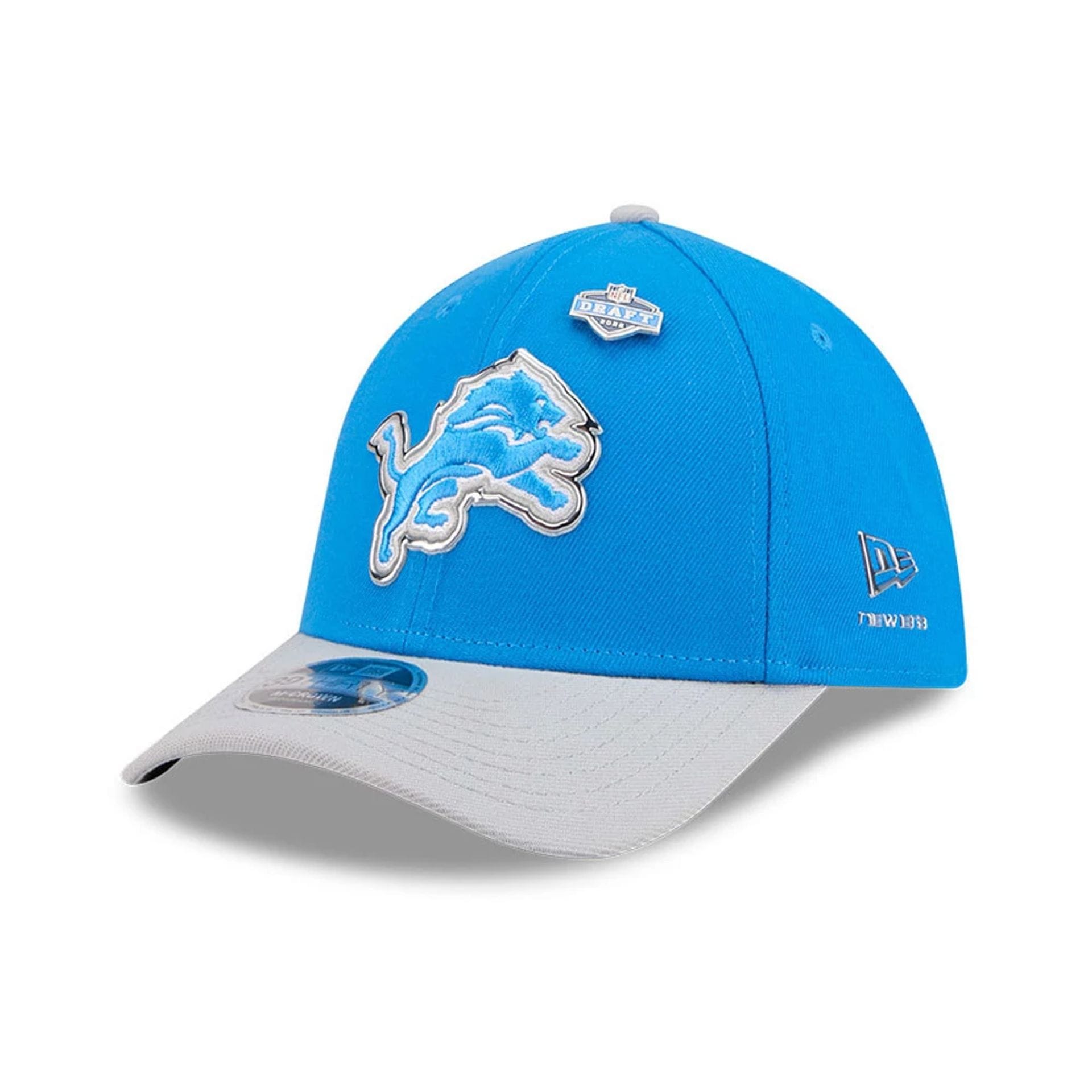 Detroit Lions NFL Draft 2026 Blue 39THIRTY M-Crown Stretch Fit Cap New Era Cap adult unisex
