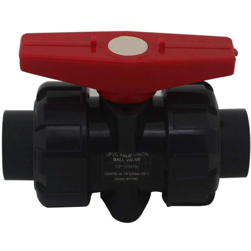 Double fitting ball valve for gluing diam 20 25 32 40 50 63 75 90 110mm pvc ball valve ball valve sphere for swimming pool (Internal diameter 32mm)