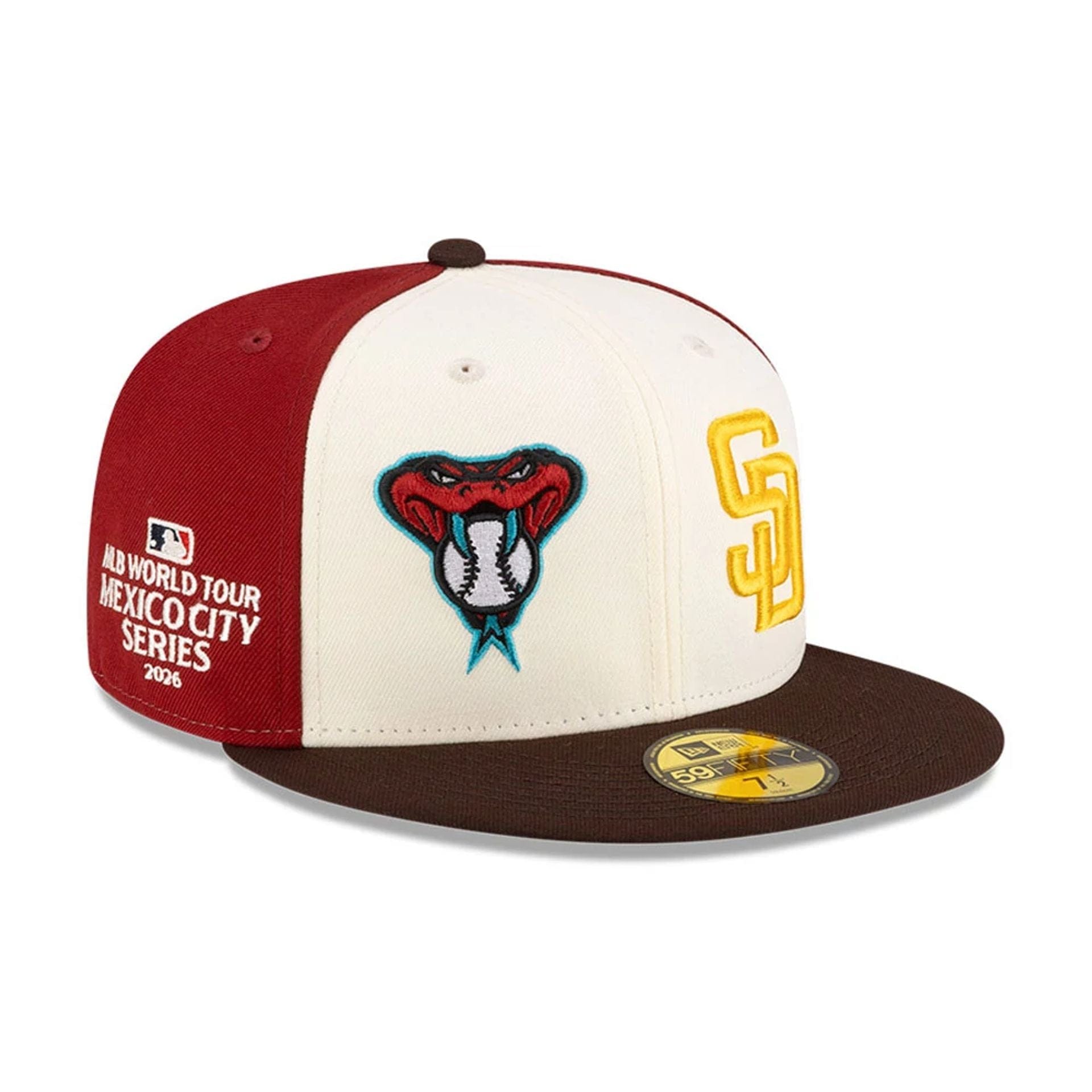 Dueling League MLB Mexico City Series 2026 White 59FIFTY Fitted Cap New Era Cap adult unisex