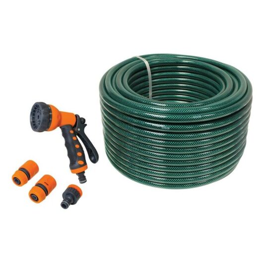 Faithfull - 710391665024606 pvc Garden Hose 50m with Fittings & Spray Gun FAIHOSE50AV