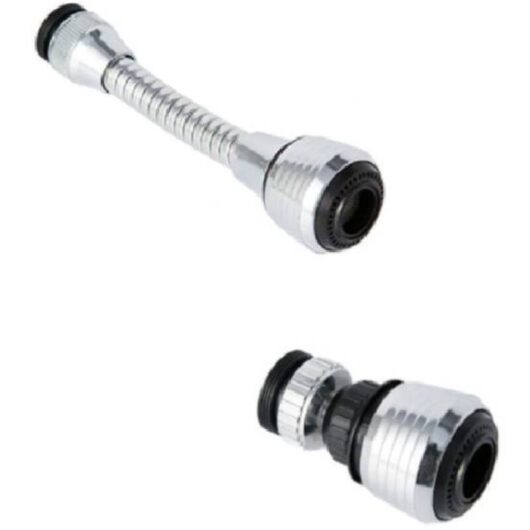 Faucet Aerator Extension Tube (2 Pack), 360° Rotatable Kitchen Faucet Aerator, Water Saving, Fits Most Kitchen and Bathroom Faucets.