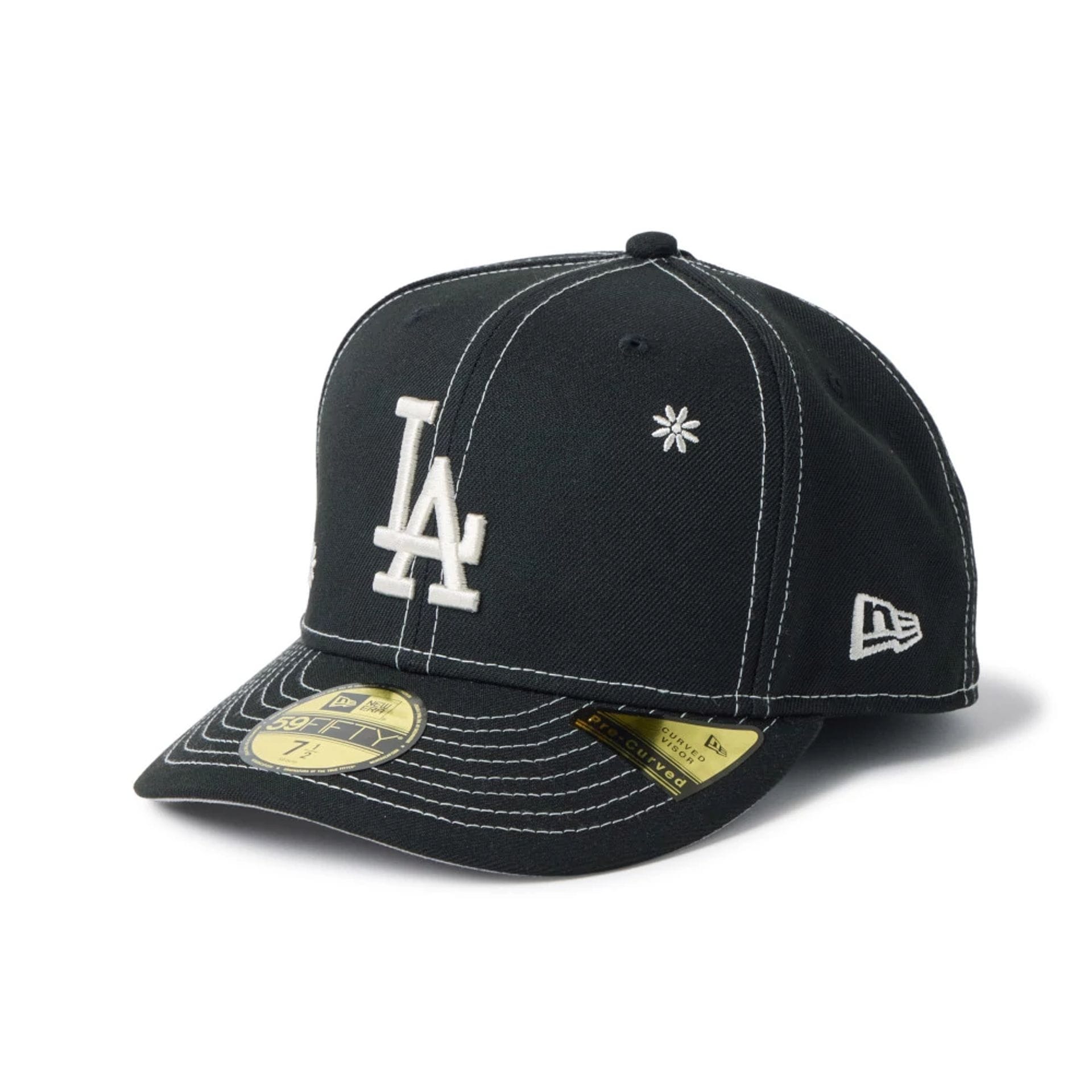 LA Dodgers MLB Floral Black 59FIFTY Fitted Cap New Era Cap adult unisex
