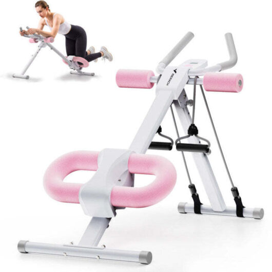 MERACH Ab Machine, Ab Workout Equipment, Adjustable Ab Trainer Machine for Abs Workout at Home Gym, Foldable, Knee Protection, Abdominal Trainer