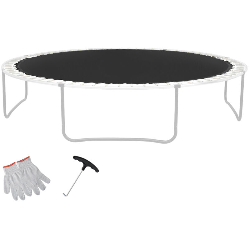 Mophorn - 14ft Replacement Trampoline Mat, Universal Jumping Mat for 14ft Round Trampoline, Reinforced UV-Resistant Mat with Spring Tool & Durable