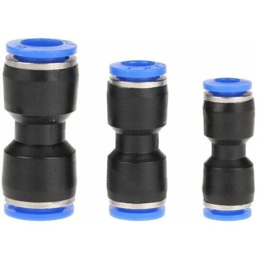 Odipie - 30pcs Straight Pneumatic Fittings 10mm 8mm 6mm Pipe Fittings Push In Pneumatic Straight Connector Quick Release Fittings