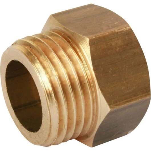 Odipie - Copper Pneumatic Fittings, Sanitary Fittings, Brass Equal Fitting - Male Female 15/21, Gray, 2 Pieces (1/2 Inch)