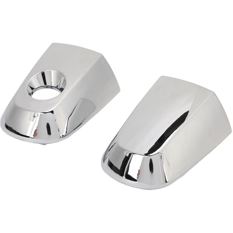 Pair of Chrome Entry Door Covers with Keyhole Caps for Montero L200 - Durable Exterior Replacement Fits 2005-2015