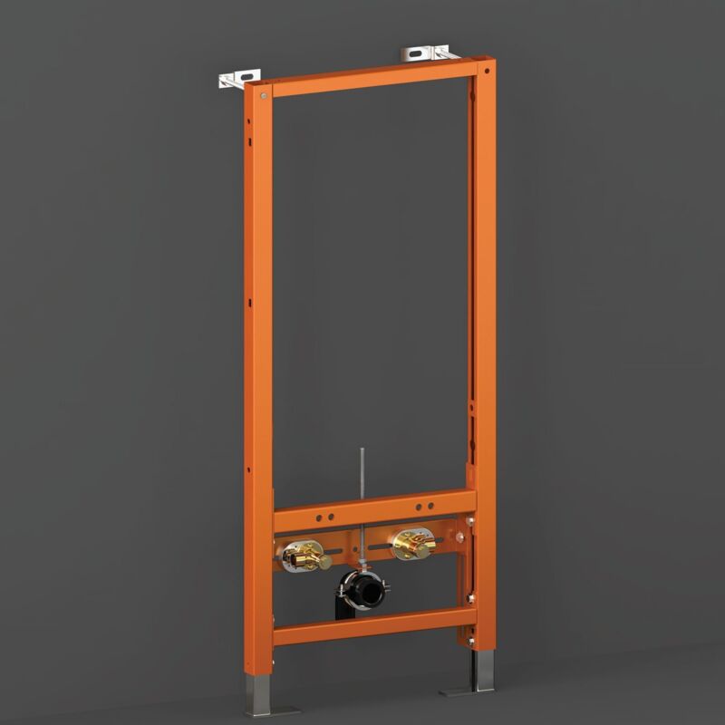 Rak Ecofix Concealed Bidet Support Frame with Adjustable Fittings 1140mm High - Orange