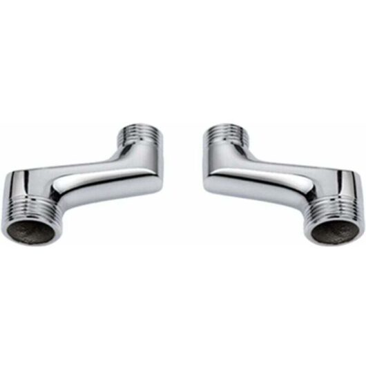 Right-angle shower fitting - Brass G1/2 to G3/4 - Corrosion-resistant chrome finish - Quick and easy installation
