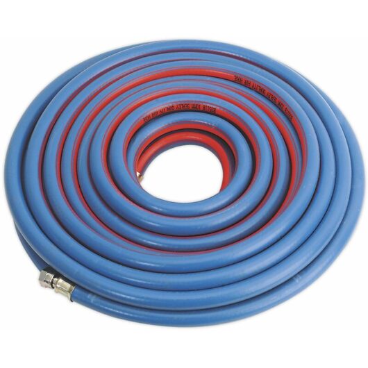 Sealey Air Hose 15m x 10mm with 1/4BSP Unions Extra-Heavy-Duty AH15R/38
