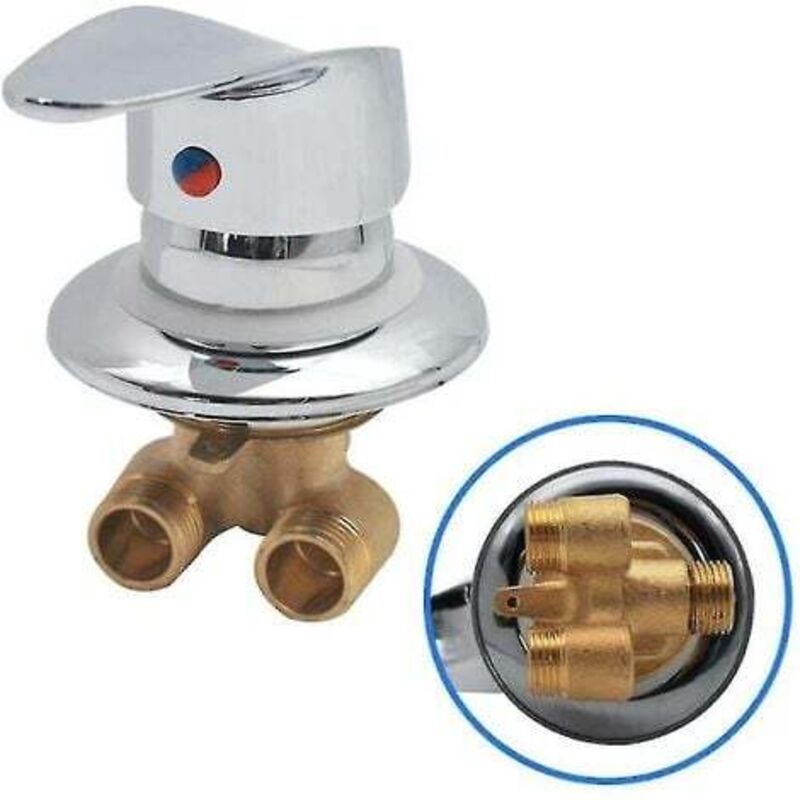 Shower mixer, brass shower fitting, diverter valve, chrome shower mixer, G1/2 inch connection, hot and cold water shower mixer for bathrooms