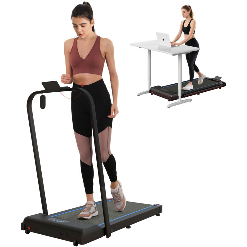 Sportnow - 2.5HP Folding Treadmill Walking Pad w/ led Display, No Assembly Blue