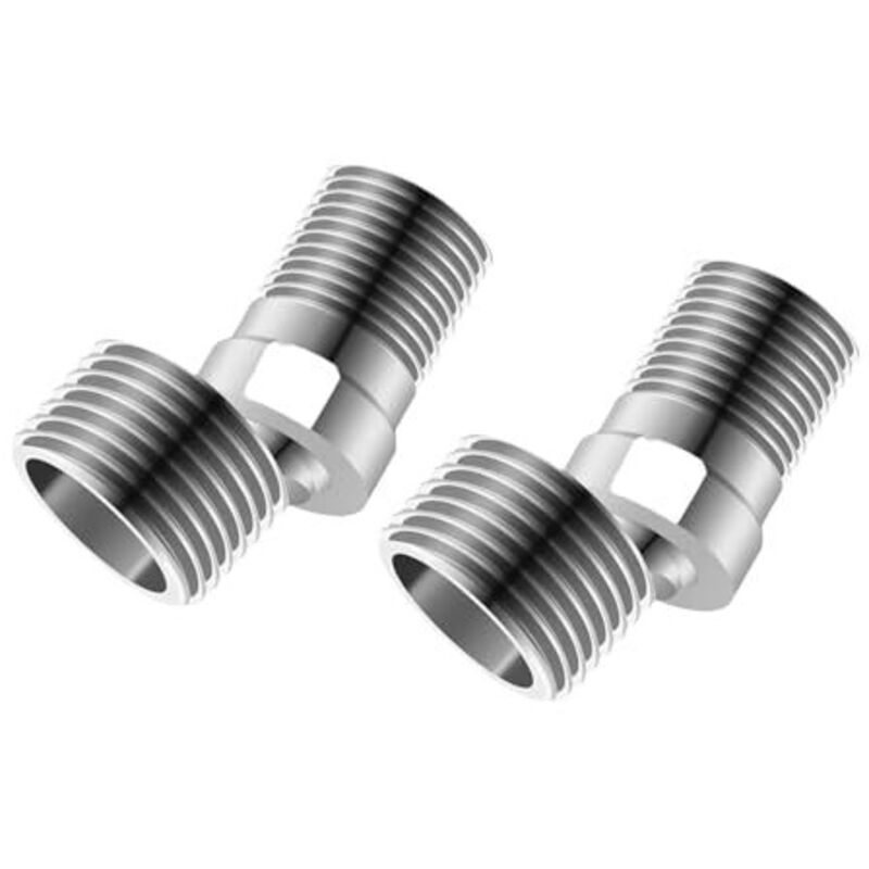 Stainless steel shower fitting adapter, 360 degree adjustable, angled, bent, extended, angled, shower head corner joint
