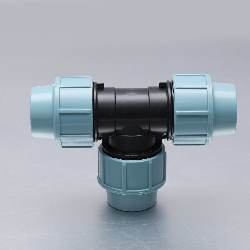 Tinor - T-shaped water pipe connector with three female outlets (3 x 25 mm) Clamp connector for pe pipes ((ø 25))
