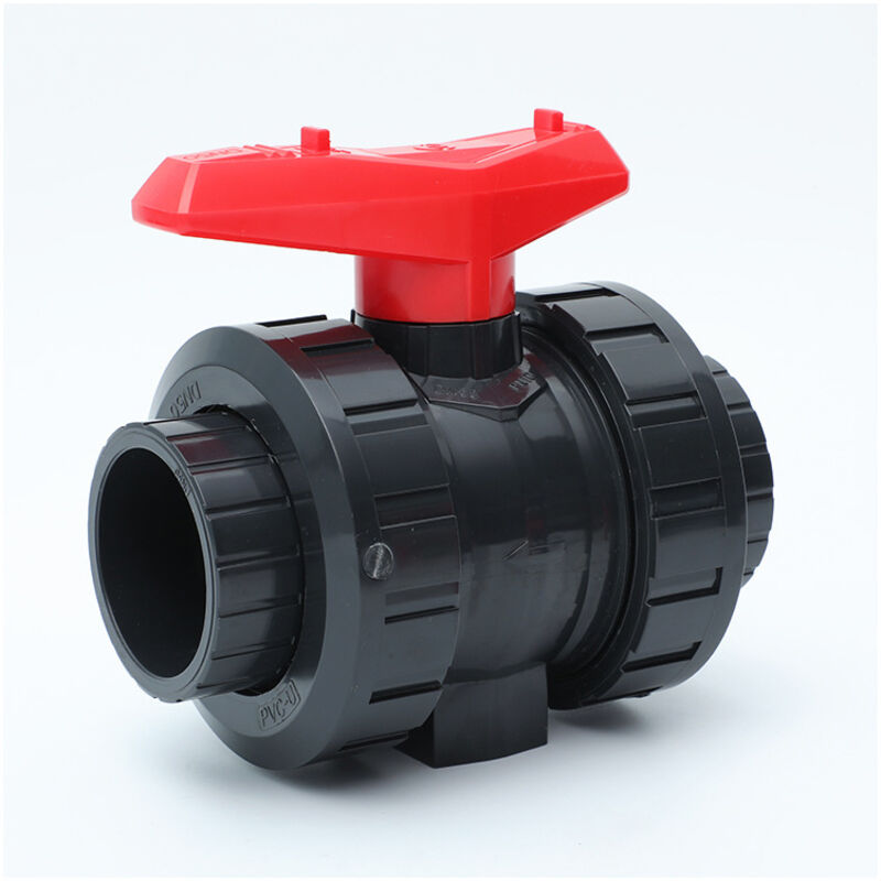 Tinor - pvc ball valve i 25mm i 3/4 inch glue-on sleeves and fittings i Shut-off valve i pvc pipe connector i Ball valve for swimming pool and pond
