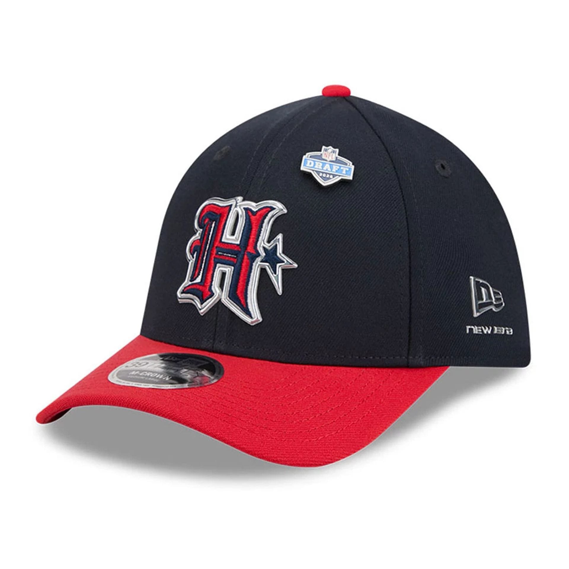 Houston Texans NFL Draft 2026 Navy 39THIRTY M-Crown Stretch Fit Cap New Era Cap adult unisex