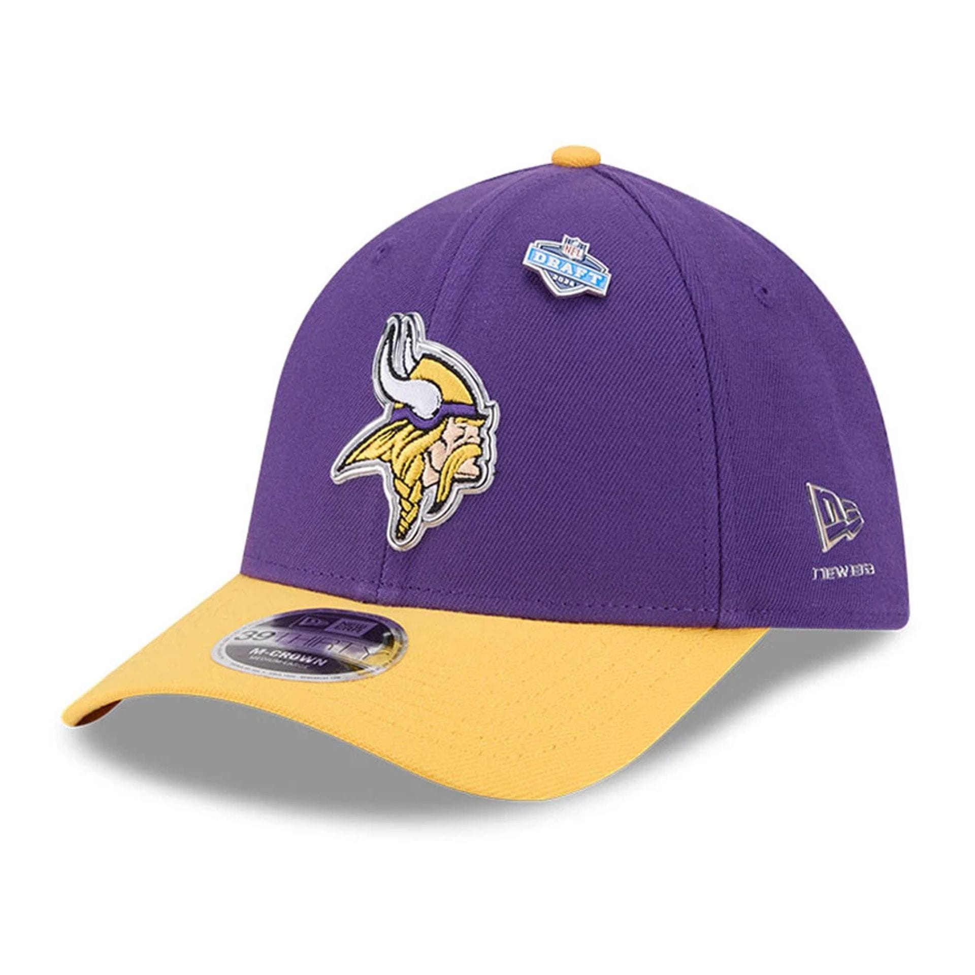 Minnesota Vikings NFL Draft 2026 Purple 39THIRTY M-Crown Stretch Fit Cap New Era Cap adult unisex